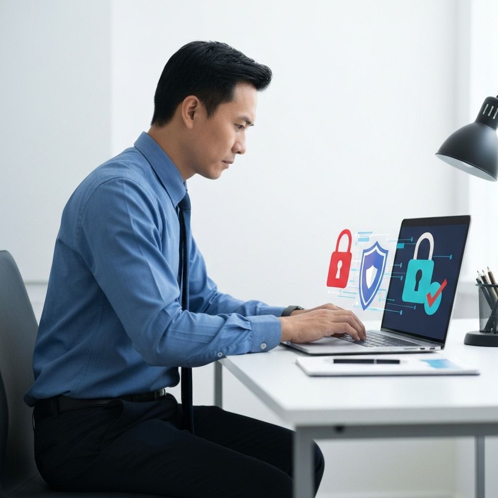 Person with laptop illustration